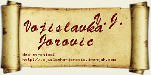 Vojislavka Jorović vizit kartica